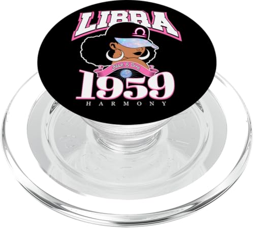 Waage 1959 Opal Geburtstag Afro Sternzeichen Königin PopSockets PopGrip für MagSafe von Around The Way Girls: Afro Birthday Zodiac Sign