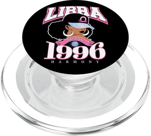 Waage 1996 Opal Geburtstag Afro Sternzeichen Königin PopSockets PopGrip für MagSafe von Around The Way Girls: Afro Birthday Zodiac Sign