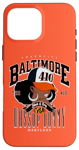 Hülle für iPhone 16 Pro Max Baltimore 410 Afro Woman City Bekleidung von Around the Way Girls: Afro Heritage Apparel