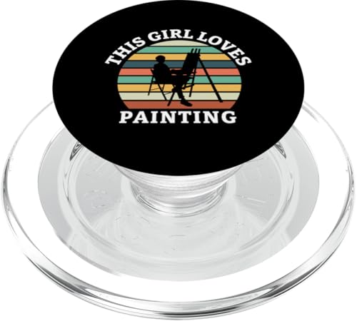 Dieses Mädchen liebt Malen, Zeichnen, Ausmalen PopSockets PopGrip für MagSafe von Art Drawing Painting Draw Art Teacher Clothing