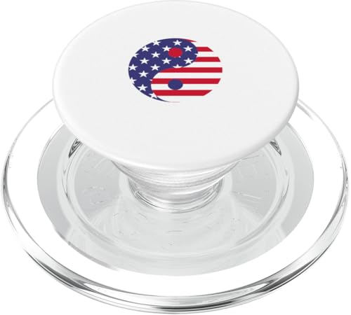 Amerikanische Flagge Yin Yang PopSockets PopGrip für MagSafe von ArtAttack