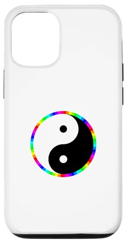 Hülle für iPhone 12/12 Pro Regenbogen-Bordüre Yin Yang von ArtAttack