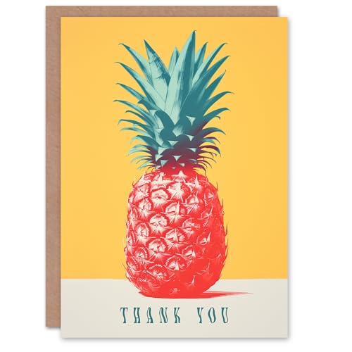 Artery8 Funky Tropical Ananas Fruit Vielen Dank Dankeskarte von Artery8