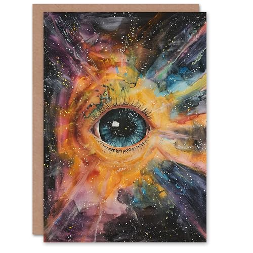 Artery8 Greeting Card The Eye of God Universe Starscape Concept Art Blank For Him Or Her Art Birthday Card von Artery8