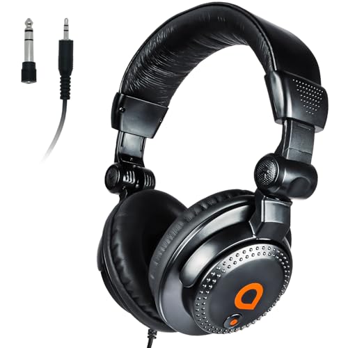 Artesia AMH-10 Over-Ear-Studio-Kopfhörer, Überwachungs- und Mixing-Headset mit 50-mm-Treibern, verstellbare und zusammenklappbare geschlossene Rückseite Kopfhörer mit 6,35 mm bis 3,5 mm Klinke für von Artesia