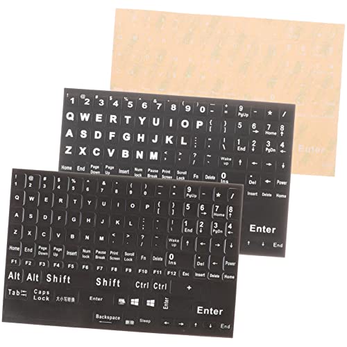 3 Blätter Tastaturaufkleber Buchstabenaufkleber universelle Tastatur English Keyboard Stickers Keyboard zubehör Tastaturbeschriftungen Aufkleber für Tastaturbuchstaben PVC ARTIBETTER von Artibetter