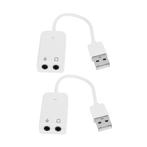 ARTIBETTER 2St unabhängige Soundkarte Desktop-Soundkarte USB-Soundkarte für Laptop USB-Soundkarte 7.1 Soundkarte mit Kabel Externe Audiokarte Ton für Computer Praktische Soundkarte Weiß von Artibetter