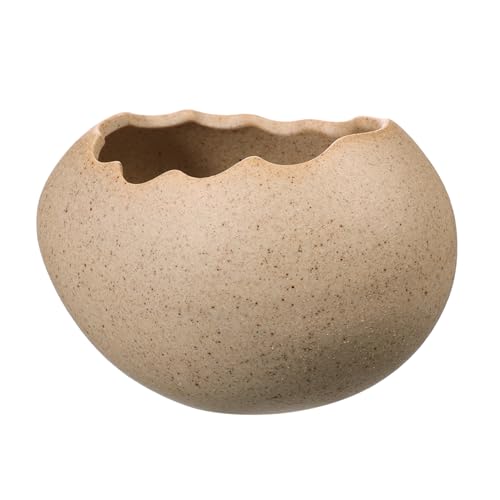 ARTIBETTER Vogelnestschale Halter Für Frische Eier Dipbecher Eierschublade Eier-organizer Dinosaurier-eierbecher Eierspender Dinosaurier-vase Eierhalter Arbeitsplatte Eierschale Beige Keramik von Artibetter