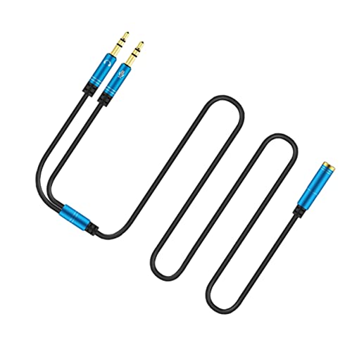 Artibetter 1 Stück 1 Auf 2 Kopfhörer Mikrofon Splitter Kabel Für Computer Blau Adapter Für Headsets Audio Adapter Mit Klinke Ideal Für Gaming Und Streaming von Artibetter