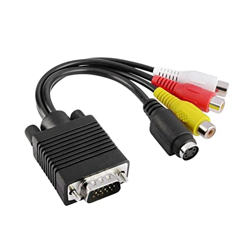 Artibetter 3 elektrisches Kabel Videokabel Komponenten-Audiokabel TRS-Kabel Konverter Audiokabel Cinch-Kabel Y-Kabel Fernsehkonverterkabel Video-Audio-Kabel digitales Audio-Video-Kabel Black von Artibetter