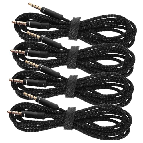 Artibetter 4 Stück Audiokabel Aus Nylon Audiokabel Stecker Auf Stecker Elektrisches Kabel Stereokabel Y-kabel Klinken-audiokabel Auto Auspuff Sound Booster Sae Kabel Stereo-audiokabel Black von Artibetter