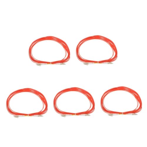 Artibetter 5st Faser-jumper Lc-zu-lc-multimode-glasfaser-patchkabel Glasfaser-internetkabel Konsolenkabel Glasfaserkabel-patch Glasfaserkabel Adapter Optisch Gitarren-patchkabel Orange Pvc von Artibetter