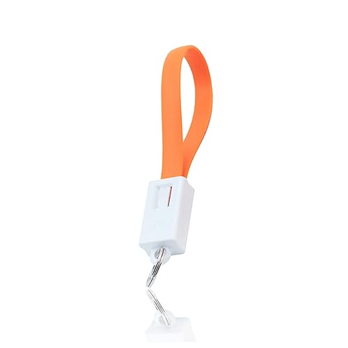 Artibetter USB kabel schlüsselhalter ladekabel handy ladekabel für handy schlüsselkette key chain Schlüsselringe für Schlüsselanhänger Datenkabel Kabel USB-Kabel als Schlüsselanhänger Orange von Artibetter