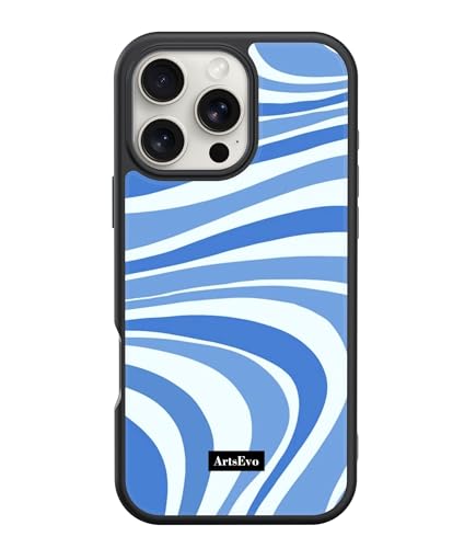 ArtsEvo VitaGuard Series Hülle für iPhone 1-6 Pro Max, Fortschrittliche Drucktechnologie, 360° Rundumschutz mit unvergleichlichem Stoßschutz - Blue Stripe von ArtsEvo