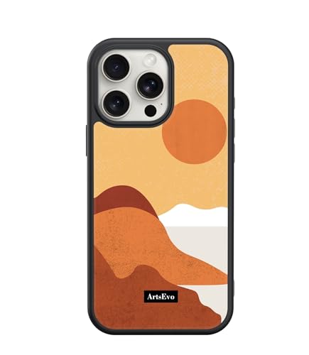 ArtsEvo VitaGuard Series Schutzhülle für iPhone 15 Pro Max, fortschrittliche Drucktechnologie, 360°-Rundumschutz mit unübertroffenem Stoßschutz, 500+ Designer - Sonnenuntergang von ArtsEvo