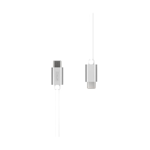 Artwizz USB-C auf USB-C Kabel - Datenkabel/Ladekabel für Typ C Geräte wie Smartphones, Kopfhörer, Kameras, externe Festplatten, Silber 1 m von Artwizz