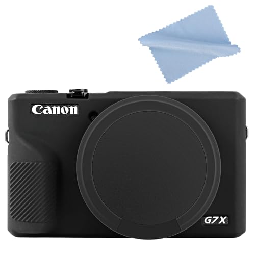 Arvok Weiche Schutzhülle für Canon G7X Mark III, Kamera Hülle für Powershot G7X Mark III Digitalkamera mit Abnehmbarer Objektivabdeckung, Tasche Silikon, Kratzfeste, Schlanke Passform von Arvok