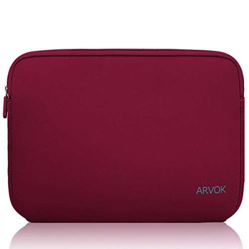 Arvok 15 15,6 16 Zoll Laptoptasche Schutzhülle Wasserdicht Neoprene, Laptop Sleeve Case Laptophülle Notebook Hülle Tasche für Acer/Asus/Dell/Fujitsu/Lenovo/HP/Samsung/Sony, Wein Rot von Arvok