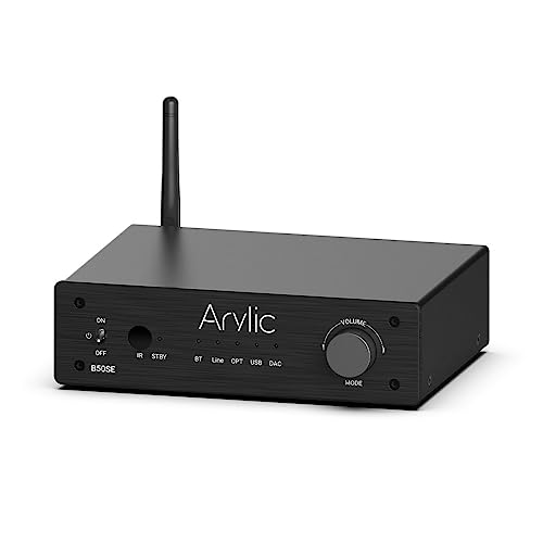 Arylic B50 SE Bluetooth Stereo Audio Verstärker Receiver 2.0 Kanal 50W x 2 mit Subwoofer Ausgang. Freie APP EQ-Einstellung und ordnungsgemäße Verwaltung der Bassfunktion mit der Frequenzweiche. von Arylic