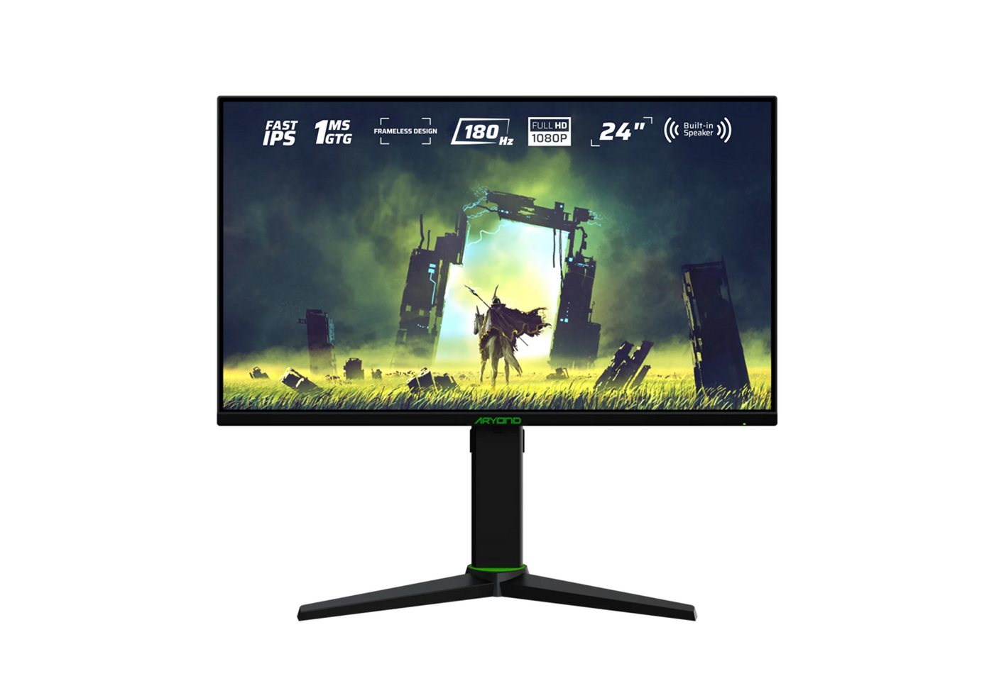 Aryond A24 V2 Gaming-Monitor (1920 x 1080 px, Full HD, 1 ms Reaktionszeit, 180 Hz, Fast IPS, HDR 10-Verhältnis FreeSync und G-Sync) von Aryond