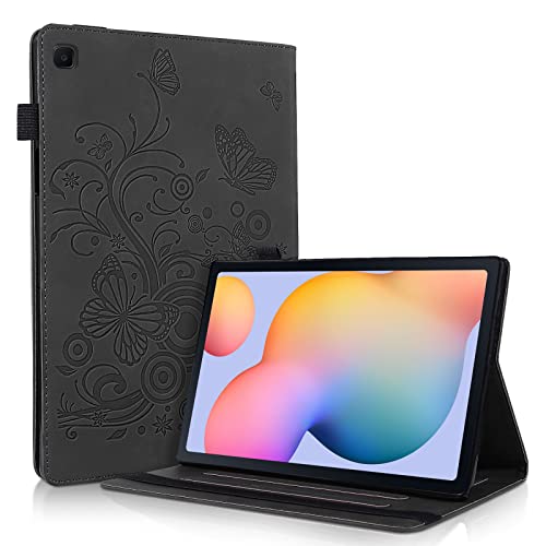 Aswant Hülle für Samsung Galaxy Tab S6 Lite 10.4 2022/2020 SM-P610/P613/P615/P619 Ultradünne Samsung Galaxy Tab S6 Lite Hülle mit Brieftasche Funktion und Standfunktion Schutzhülle, Schwarz von AsWant