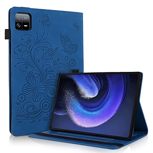 Aswant Hülle für Xiaomi Pad 6 / Pad 6 Pro 11" 2023 Multi-Winkel Premium Leder Tablet Case Kompatibel mit Xiaomi Pad 6/ Mi Pad 6 Pro (Blau) von AsWant