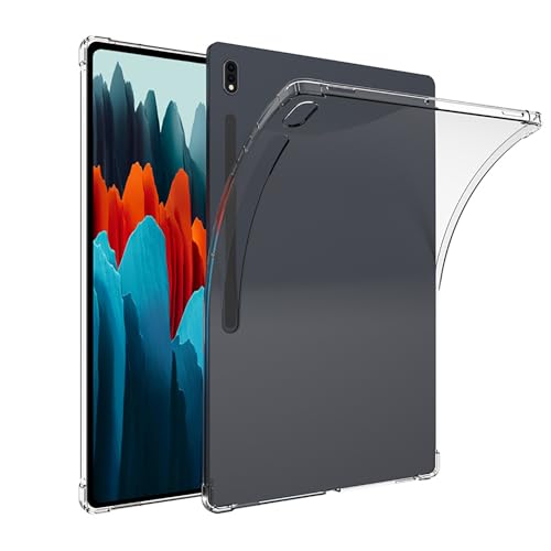 Asgens transparente Hülle für Samsung Galaxy Tab S7 FE/ S8 Plus/ S7 Plus 12,4 Zoll, schlankes leichtes weiches TPU-Silikon Schutzhülle für Samsung Galaxy Tab S7 FE/ S8 Plus/ S7 Plus 12,4 Zoll von Asgens