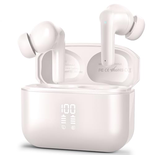 AsiceSound Bluetooth Kopfhörer, Kopfhörer Kabellos Bluetooth 5.3 In Ear Kopfhörer, 72 Std, LED-Anzeige, ENC Lärmreduzierung, HiFi Stereo Ohrhörer, IPX8 Wasserdicht Ohrhörer AsiceSound Bluetooth Kopfhörer, Kopfhörer Kabellos Bluetooth 5.3 In Ear Kopfhörer, 72 Std, LED-Anzeige, ENC Lärmreduzierung, HiFi Stereo Ohrhörer, IPX8 Wasserdicht Ohrhörer von AsiceSound