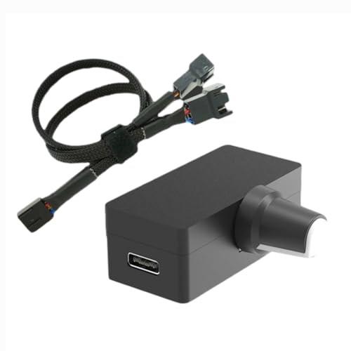 Asinfter PWM-Geschwindigkeitsregler 4Pin PWM-Lüftersteuerung, USB-Type-C-Netzteil DIY-Wasserkühlungsoption, Langlebiges Feines B, 00452016A2 von Asinfter