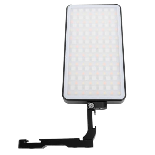 LED-Telefonleuchte, 12 W, USB Wiederaufladbar, LED-Selfie-Licht mit Kaltschuhhalterung, 2700–10.000 K, 360° Drehbar, Stufenlos Dimmbare Kamera, Tragbares Video-Fülllicht von Asixxsix