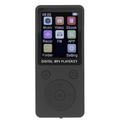 MP3-Player, Tragbarer Musik-Player, MP4-Player mit 1,8-Zoll-Bildschirm und Bluetooth 5.0, 64 GB Speicherkarte, Unterstützt die Erweiterung auf Bis zu 128 GB, Einfach zu Bedienen von Asixxsix