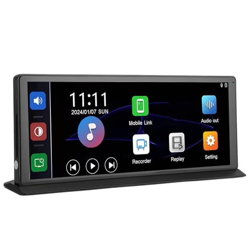 Tragbares 10,26Zoll-Autoradio, Bluetooth-WiFi-ADAS-Touchscreen-Autoradioempfänger mit Kabellosem Carplay und Android Auto, 4K-Dashcam und 1080PRückfahrkamera,Auto-Multimedia-Player von Asixxsix