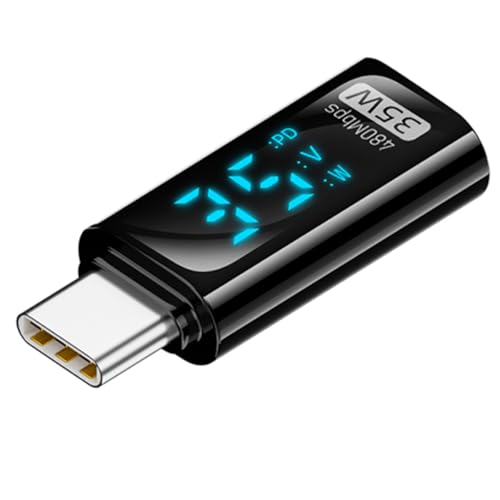 USB C auf Lightning Adapter mit LED Display,USB-C-Stecker auf iOS-Buchse Unterstützt 35W PD Schnellladung und Datensynchronisierung Kompatibel mit Lightning(Nicht für Kopfhörer geeignet) (1 Stück) von Askoppo