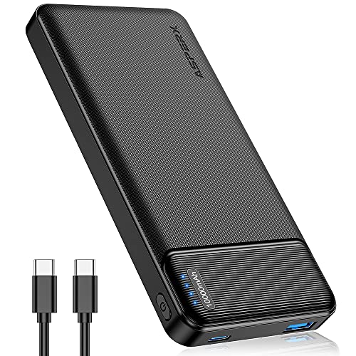 Asperx Externer AsperX, 22,5 W, 10000 mAh, tragbarer Asperx, Schnellladung mit USB C Input&Output PD 20 W QC3.0, tragbares Ladegerät für iPhone Samsung Xiaomi von AsperX