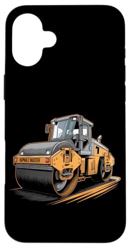 Hülle für iPhone 16 Plus Straßenwalzenbetreiber Bauarbeiter Steamroller Lover von Asphalt Worker Heavy Machinery Driver Tees