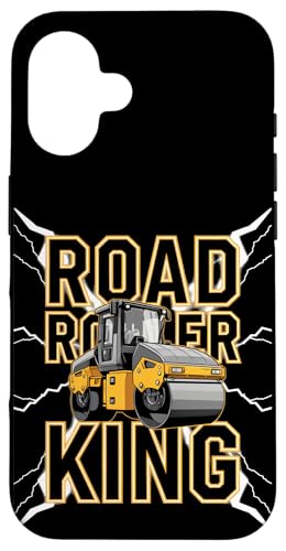 Hülle für iPhone 16 Straßenwalzenbetreiber Bauarbeiter Steamroller Lover von Asphalt Worker Heavy Machinery Driver Tees