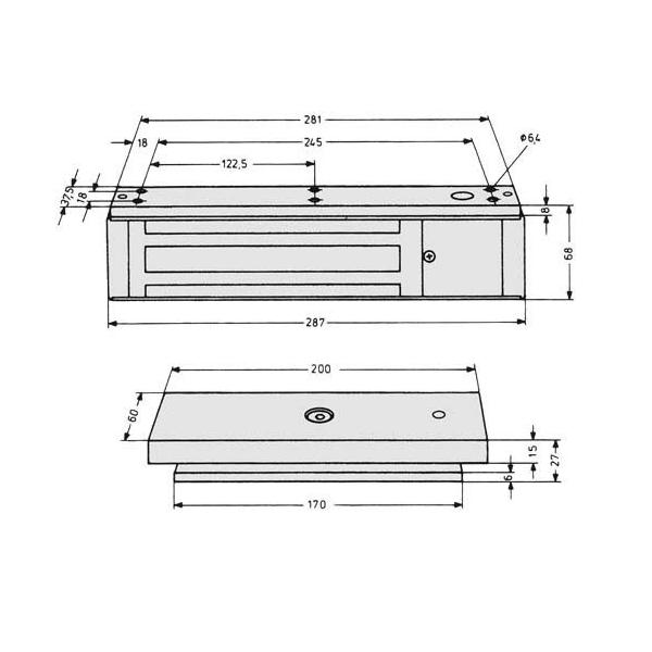 Assa Abloy effeff Flächenhaftmagnet 828-------44F90 von Assa Abloy effeff