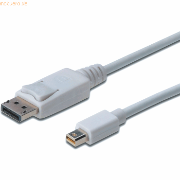 Assmann ASSMANN DisplayPort Kabel mini DP 2.0mVerriegelung DP1.1a weiß von Assmann