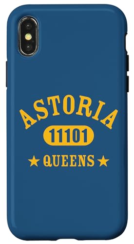 Hülle für iPhone X/XS ASTORIA Queens NY 11101 Klassisches athletisches Design von Astoria Queens New York 11101 Athletic Design