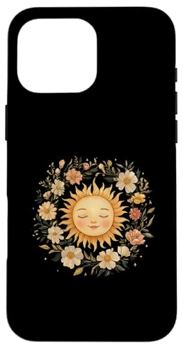 Himmelsblumensonne Hülle für iPhone 16 Pro Max von Astrology Enthusiasts Lunar Moon Phases Apparel