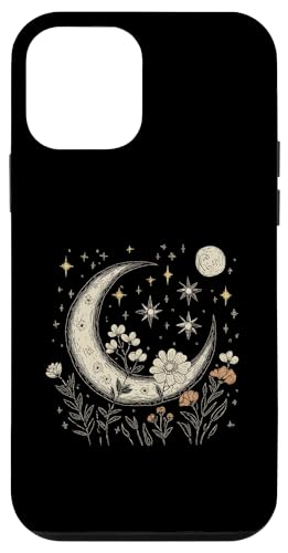 Mystic Cottagecore Mondhimmelsblumen Sterne und Mond Hülle für iPhone 12 mini von Astrology Enthusiasts Lunar Moon Phases Apparel