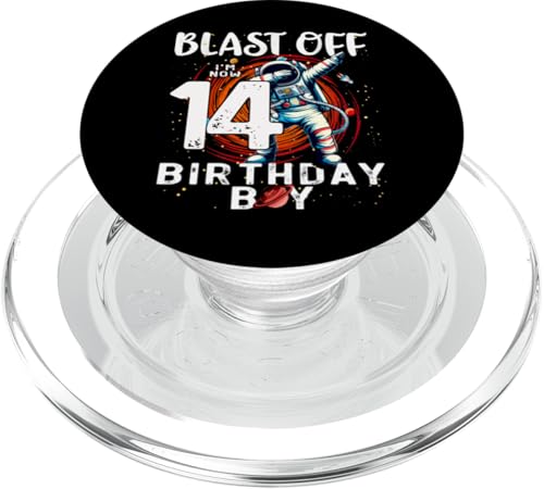 14th Birthday Astronaut Astronomie 14th Year Old Birthday PopSockets PopGrip für MagSafe von Astronaut Birthday Boy All Year Old Space lovers