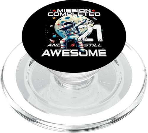 Astronaut Astronomy 21th Year Old Birthday PopSockets PopGrip für MagSafe von Astronaut Birthday Boy All Year Old Space lovers