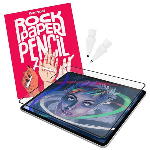 Astropad Rock Paper Pencil 2 - Paper Feel Displayschutzfolie für iPad Mini 6th Gen + Apple Pencil Tips 2 Pack - Kompatibel mit Apple Pencil 1. und 2nd Gen - Metall Bleistiftspitzen - Zeichnen - von Astropad