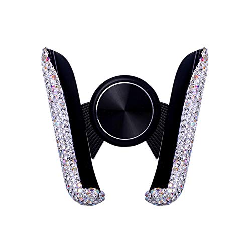 Bling Strass Handyhalter, Asudaro Damen Auto Handyhalterung 360 Grad Drehbare Kfz Handyhalter Luftauslass Phone Mount Smartphone Handyhalter,Weiß von Asudaro