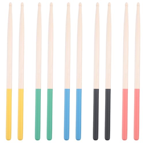 Asuinxurr 5 Paar/Set 7A Maple Drumsticks für Kinder, Passend für Alle Drum Sets Drum-Zubehoer Mehrfarben von Asuinxurr