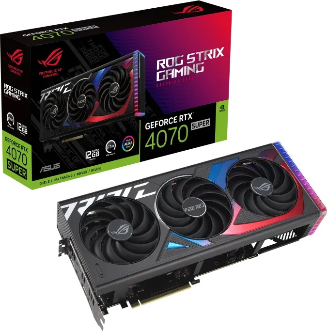 ASUS ROG STRIX GeForce RTX 4070 SUPER Grafikkarte - 12GB GDDR6X, 2x HDMI, 3x DP von Asus