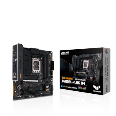 ASUS TUF GAMING B760M-PLUS D4 mATX Mainboard Sockel 1700 DP/HDMI/USB-C von Asus