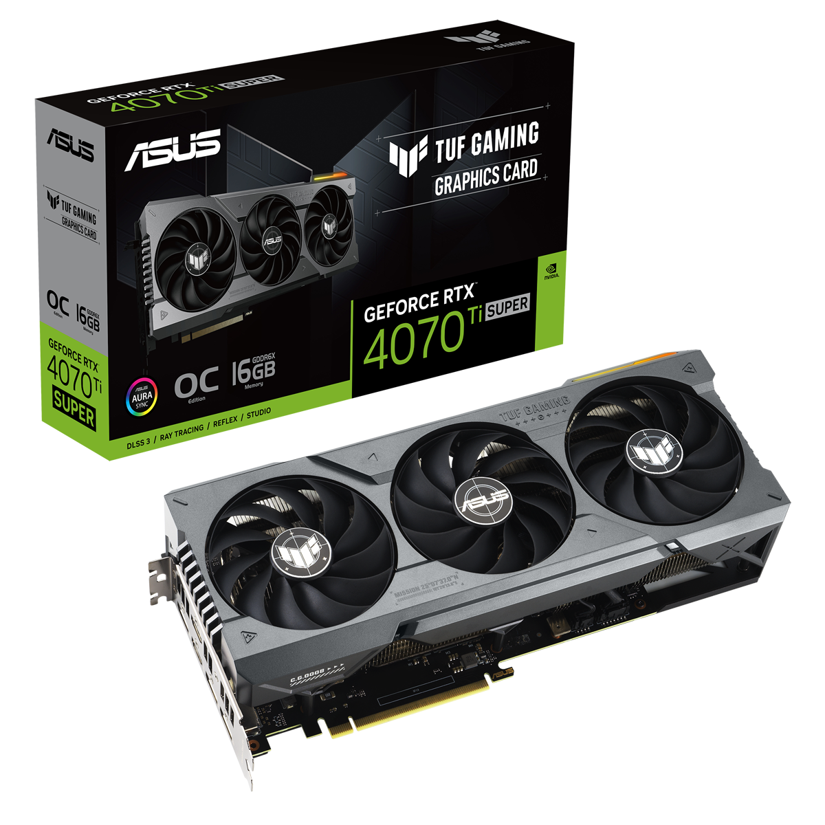 ASUS TUF Gaming GeForce RTX 4070 Ti SUPER OC Grafikkarte B-Ware - 16GB GDDR6X, 2x HDMI, 3x DP von Asus