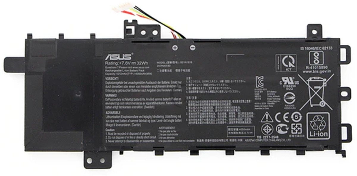 Asus Akku für Asus VivoBook 15 X512UA-EJ141T Li-Pol 7,6 Volt 4212 mAh schwa Laptop-Akku 4212 mAh (7.6 V) von Asus